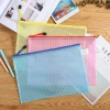 A4 transparent file bag, zipper document bag, plastic file grid, test paper, multi-layer storage, fresh and cute for both men and women details Picture
